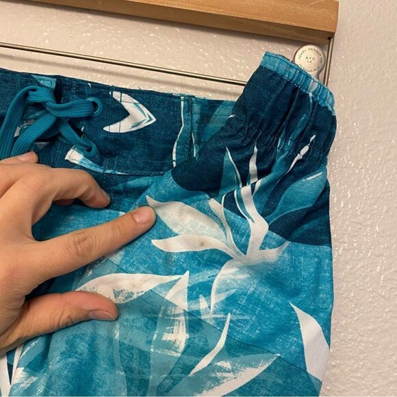 Laguna originals Mens Board swim beach Trunks Shorts Aqua teal blue drawstring L - Picture 3 of 8